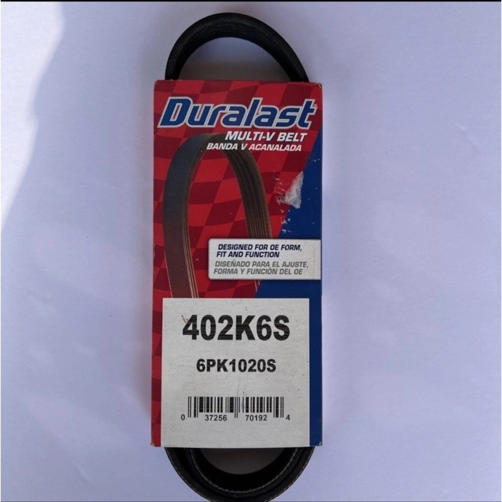 Duralast Serpentine Multi-V Belt 402K6S 6-Rib 40.2" Multi-V Drive Belt NEW
